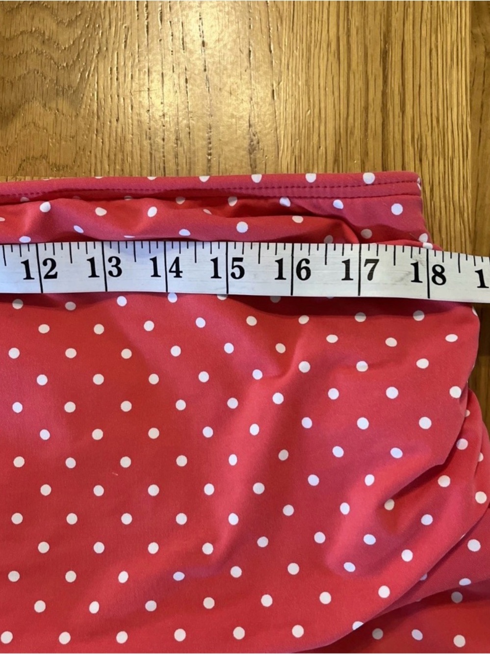 Lands’ End Coral Polka Dot Tankini Top & Swim Skirt Bottom Set Size 14 NWT - Picture 12 of 14
